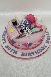 30th birthday sewing cake